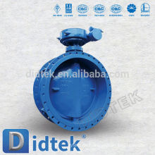 Didtek Triple Offset Schneckengetriebe Operate Double Flanged End Butterfly Valve
